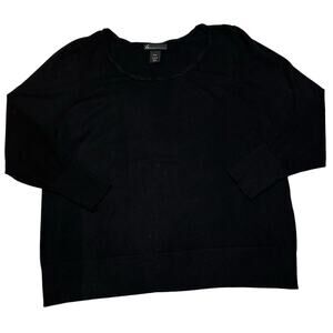 Lane Bryant Sweater Women’s Plus Size 22/24 Black Pullover Knit Long Sleeve